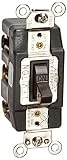 Leviton 1288 30-Amp 120-Volt Toggle Double-Pole AC Quiet Switch, Brown