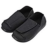 Men's Wide Feet Slippers Orthopedic Adjustable Shoes Wide Fit for Elderly Men Swollen Diabetic Edema