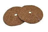 Tree Protector Mat Flower Pot Cover Tree Protection Weed Mats Cat Repellent Baby Safety to Protect Children Pets Plant Brown 11.8' Pack of 2
