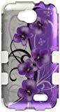MyBat LG D415 (Optimus L90) Twilight Petunias TUFF Hybrid Phone Protector Cover - Retail Packaging - /Solid White