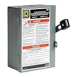 Square D by Schneider Electric L211N 30 Amp 120/240-Volt Two-Pole Indoor Light Duty Fusible Safety Switch with Neutral,Gray