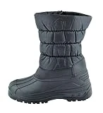 Happy Bull Men's Water Resistant Zipper Comfort Cold Winter Snow Boots (Y06) Black 10 M US