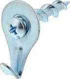 Hillman Chrome 122362 Self-Drilling Wall Dogs with Picture Hanging Hook, up to 50 lbs