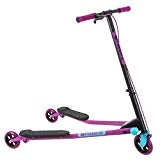 Yvolution Y Fliker Air A3 Kids Drifting Scooter | Swing Scooter for Boys and Girls Age 7+ Years (Purple)