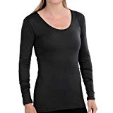 32 Degrees Weatherproof Womens Long Sleeve Scoop Neck Small Black