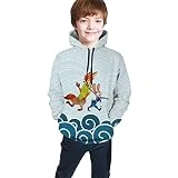 Zoot-Opia Unisex Kids Sweatshirt Boys Girls Hooded Kangaroo Pocket Pullover Hoodies 10-12 Years Black