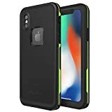 Lifeproof FRĒ SERIES Waterproof Case for iPhone X (ONLY) - Retail Packaging - NIGHT LITE (BLACK/LIME)