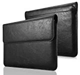 Kuzy - MacBook Pro 13 inch Sleeve Leather, 13 inch Laptop Sleeve Case for MacBook Air 13 inch Sleeve Case Cover (New Version) PU Leather Laptop Sleeve - Black