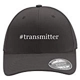 #Transmitter - Men's Hashtag Flexfit Baseball Cap Hat, Dark Grey, Large/X-Large