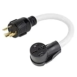 1.5FT 10-AWG Heavy Duty Nema L6-30P to 14-50R EV Charging Adapter 30Amp Locking Plug to 50Amp EV Charger Adapter, L6-30P 30A 250V Locking Plug to Tesla Charger