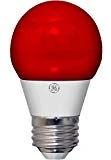 GE Lighting 92122 3-Watt LED Party Light Bulb with Medium Base, Red, 1-Pack