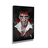 Scarface The World is Yours Quote Premium Design Painting Picture Canvas Wall Art Home Decor (12in x 18in Gallery Wrapped)
