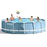 Intex 15ft X 42in Prism Frame Pool Set with Filter Pump, Ladder, Ground Cloth & Pool Cover