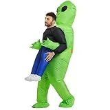 TOLOCO Inflatable Costume | Inflatable Alien Rider Costumes for Adults Or Child | Halloween Costume Cosplay Party (Adult)