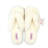 Millffy Spring Summer Women's Indoor Shoes Fashion Flax Home Lucy Refers to flip Flops Fur Slippers (7-8 M US, Beige)