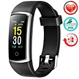 FITFORT Fitness Tracker with Blood Pressure HR Monitor - 2019 Upgraded Activity Tracker Watch with Heart Rate Color Monitor IP68 Pedometer Calorie Counter for Women Kids Men