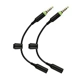 2 Pack Waterproof Headphone Cable 3.5mm Audio Adapter Compatible with Lifeproof Fre and Nuud Case 3 Ring Stereo Convert Connect Extension AUX Wire
