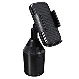 Londony  Adjustable Automobile Cup Holder Phone Mount for iPhone Samsung Galaxy, Xperia iPod, Smartphones, MP3, GPS Black