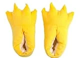 Gebaozhen Stuffed Animal Claw Slippers,Fun Costume Play & Everyday Furry Animal Plush Paw for Kids & Adults Wear (S, Yellow)