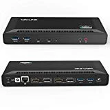 WAVLINK USB C Dual 4K Docking Station with 60W Power Delivery- Thunderbolt 3 Compatible, 5K Single Video Display, 2xDisplay Port, 2xHDMI, Gigabit Ethernet, 2 USB 3.0 Port, 2 Type C