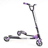 Yvolution Y Fliker Carver C5 | Kids/Adult Drifting Scooter with 3 Wheels Self Propelling