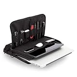 Cargo Works Laptop Shoulder Bag Compatible 13-13.3 Inch MacBook Pro, MacBook Air, Notebook Computer, Protective Messenger Briefcase Sleeve Carrying Case Cover, Black