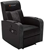 X Rocker Premier 2.1 Wireless Bluetooth Stereo Sound Recliner, Dual Audio Foldable Gaming Chair and Home Theater Seating w/Cupholders-Vibrating Subwoofer & Footrest - Black and Gray, 0717301