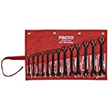 Stanley Proto JSCVM-13S Proto 13-Piece Black Chrome Reversible Combination Ratcheting Wrench