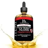 Hemp Oil for Pain Anxiety Relief :: Hemp 10,000mg :: Hemp Extract :: May Help with Inflammation, Joints, Mood, Sleep & More :: Hemp Drops :: Rich in Omega 3,6,9 (Peppermint)