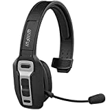 Bluetooth Headset, Willful BT 5.0 Wireless Headset with Microphone (Flexible Noise Cancelling Mic) Mute Button 30Hrs Clear Talk Time Pro for Car Truck Driver Business Home Office Cell Phones PC