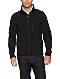 Amazon Essentials Men's Water-Resistant Softshell Jacket, Black, Medium