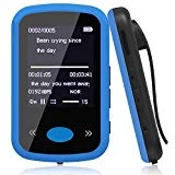 Alexan 8GB MP3 Player with Bluetooth 4.2 Wearable MP3 Player with Clip, Portable Lossless Sound Music Player with Headphones FM Radio, Pedometer,Voice Recorder ( 8GB Blue )