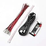 Droya Zero Delay USB Encoder to PC Games Controllers for Arcade Joystick Sanwa DIY Kits Parts Mame Fighting Stick Games (5Pin + 2.8mm Cables)
