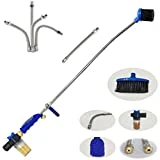 Buyplus High Pressure Power Washer Wand - 39'' Extendable Flexible Hydro Jet Car Hose Attachment,Deep Washing Sprayer,Window Glass Cleaner Tool Nozzle,Garden Water Gun,Foam Cannon,Brush,2 Tips