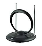 HDTV Antenna 25-40 Miles Range, Indoor Rabbit Ear TV Antenna, Retractable Dipoles [Tabletop] with 5FT Cable Connector, 33694