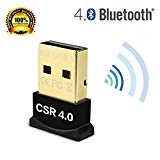 Harryup Universal Slim Bluetooth Adapter Dongle Mini BT 4.0 USB 2.0 Wireless Converter for PC Plug Play with Windows 10/8.1/8 / 7 / XP,Vista
