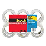 Scotch Heavy Duty Shipping Packaging Tape, 6-Rolls, Great for Packing, Shipping & Moving, 1.88' x 54.6 Yards, 3' Core (3850-6)