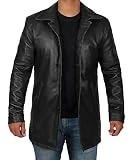 fjackets Black Mens Leather Jacket - Genuine Lambskin Black Leather Coat Jacket for Men | [1500044], Supernatural Black L