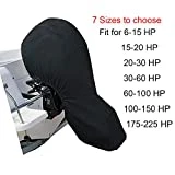 FLYMEI Boat Motor Covers, Outboard Motor Cover with 420D Heavy Duty Oxford Fabric Extra PVC Coating,Waterproof Outboard Engine Covers Fit for Motor 100-150 HP