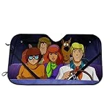 Bargburm Universal Car Sunshade Windshield, Scooby Doo Car Sun Shade Keep Your Vehicle Cool, Uv Sun and Heat Reflector
