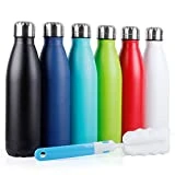 Sfee 17oz Insulated Water Bottle Stainless Steel Double Wall Vacuum Bottle Cup Leak Proof Keeps Hot and Cold Drinks BPA Free for Kids Outdoor Sports Camping Hiking Cycling Gym with Cleaning Brush