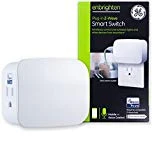 GE Enbrighten Z-Wave Plus Smart Plug, 1 Grounded Outlet, On/Off Switch for Lighting & Appliances, Built-in Repeater / Range Extender, Zwave Hub Required, Works with SmartThings Wink and Alexa, 28169