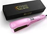 KIPOZI Professional Hair Straightener Flat Iron with Digital Display, Heats Up fast 1.75 Inch Wide Charming Pink