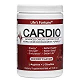 Life's Fortune Cardio (L-Arginine) Advanced Cardio Support Plus Nitric Oxide Enhancement Formula - Dietary Supplement, Cherry Flavor, 16.8 Oz
