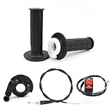22mm Twist Throttle Accelerator Handle Grips and Cable Set with Kill Switch for 50cc 110cc150cc 250cc Mini Bike Atv Quad Pit Bike Dirtbike