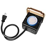 DEWENWILS Heavy Duty Outdoor Mechanical Timer 15 Amp/1 HP, Plug in Waterproof Light Timer Switch with 1 Grounded Electric Outlet for Pool Pumps, Heaters, Landscape Lighting