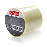 XFasten Write-on Freezer Tape, 3/4-Inch by 15-Yard, 3-Pack, Butchers Freeze Paper Tape for Fridge Food Container