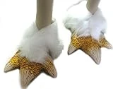 Zagone Studios Mens | Women's Yellow Chicken Bird Feet with White Faux Fur, one Size fits Most