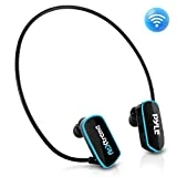 Pyle Upgraded Waterproof MP3 Player - V2 Flextreme Sports Wearable Headset Music Player 8GB Underwater Swimming Jogging Gym Earphones Rechargeable Flexible Headphones USB Connection9 -PSWP14BK