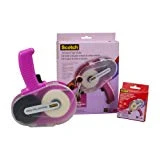 Scotch 64258 Acid Free Advanced Tape Glider, Applicator with 2 Rolls of 1/4' Tape, Pink